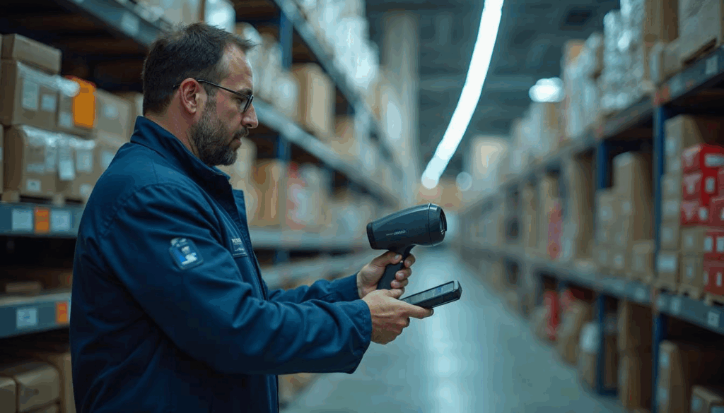 Guys using RFID to scan his products