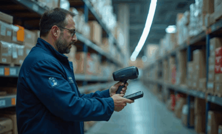 Guys using RFID to scan his products